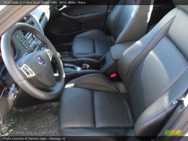 Arctic White / Black 2010 Saab 9-3 Aero Sport Sedan XWD