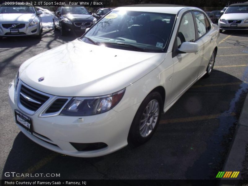 Polar White / Black 2009 Saab 9-3 2.0T Sport Sedan