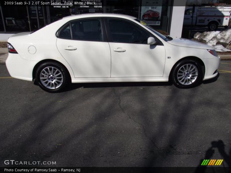 Polar White / Black 2009 Saab 9-3 2.0T Sport Sedan