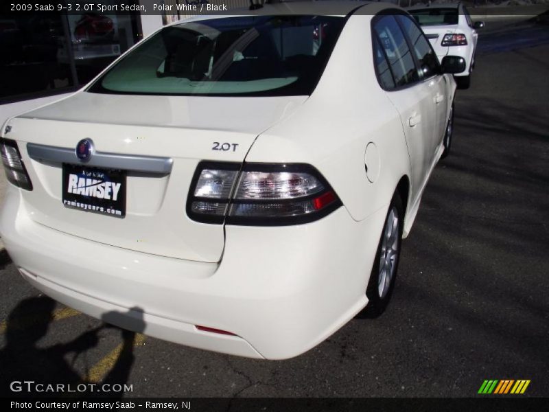 Polar White / Black 2009 Saab 9-3 2.0T Sport Sedan