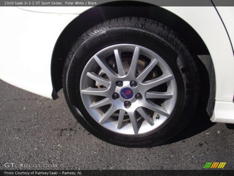 Polar White / Black 2009 Saab 9-3 2.0T Sport Sedan