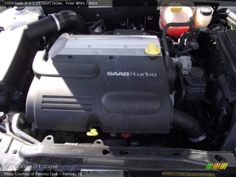 Polar White / Black 2009 Saab 9-3 2.0T Sport Sedan