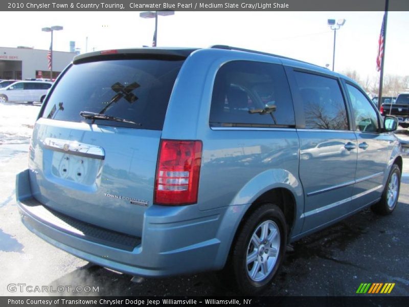 Clearwater Blue Pearl / Medium Slate Gray/Light Shale 2010 Chrysler Town & Country Touring