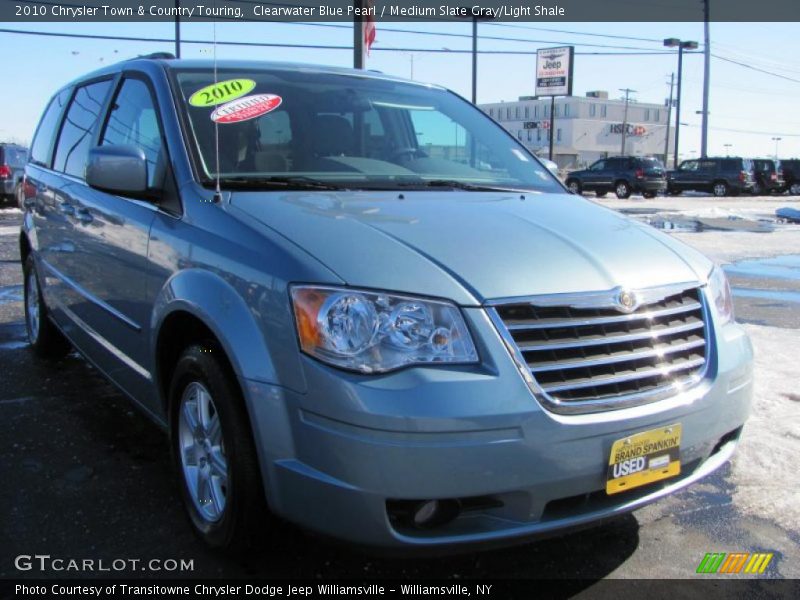 Clearwater Blue Pearl / Medium Slate Gray/Light Shale 2010 Chrysler Town & Country Touring