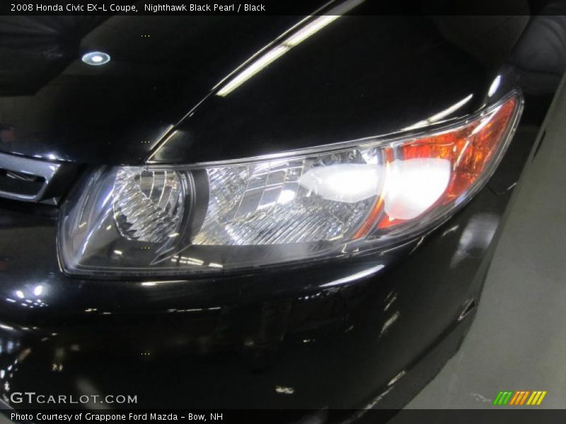 Nighthawk Black Pearl / Black 2008 Honda Civic EX-L Coupe