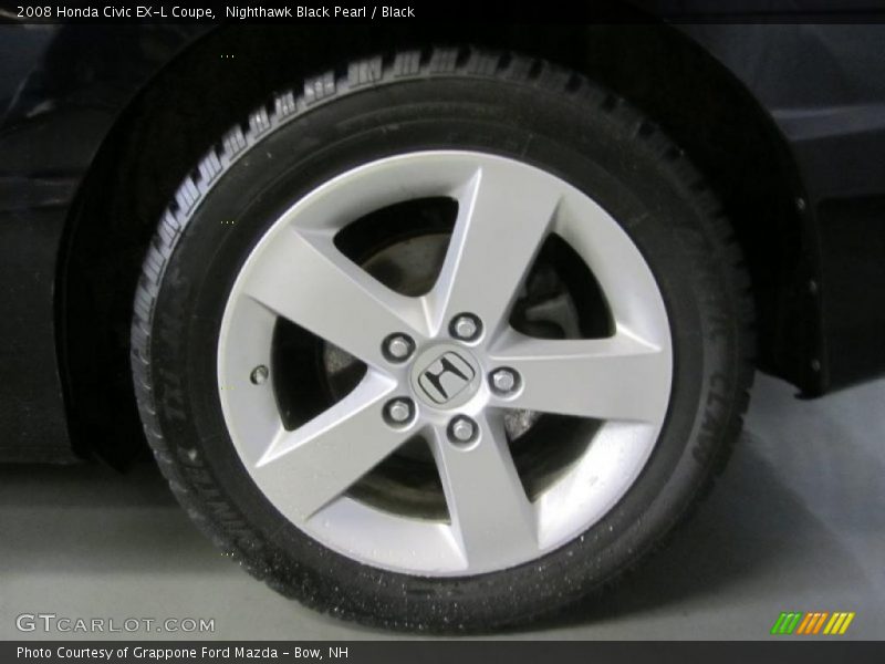 Nighthawk Black Pearl / Black 2008 Honda Civic EX-L Coupe