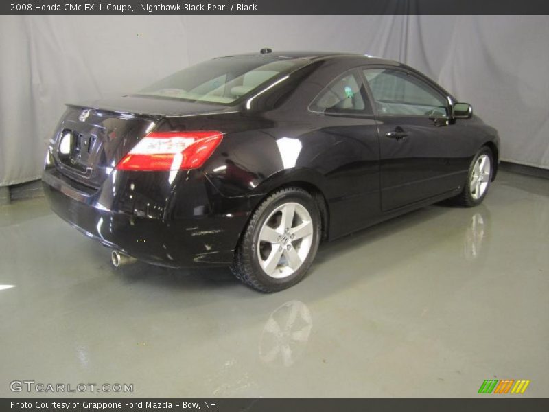 Nighthawk Black Pearl / Black 2008 Honda Civic EX-L Coupe