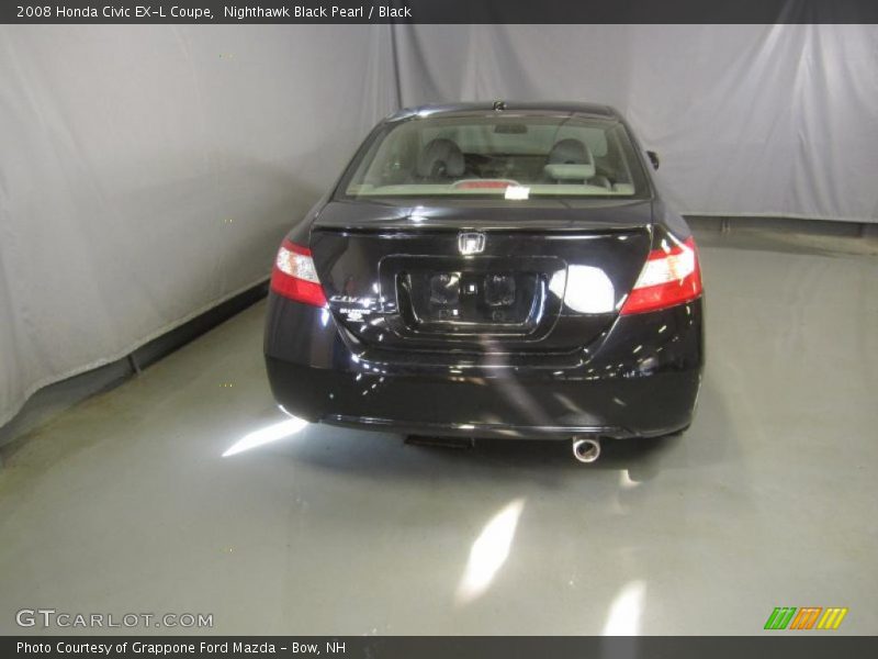 Nighthawk Black Pearl / Black 2008 Honda Civic EX-L Coupe