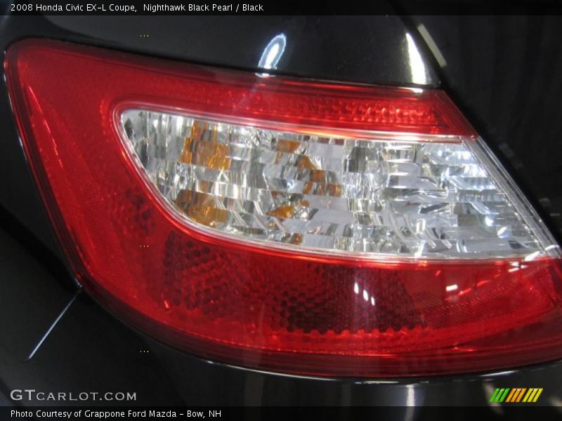 Nighthawk Black Pearl / Black 2008 Honda Civic EX-L Coupe