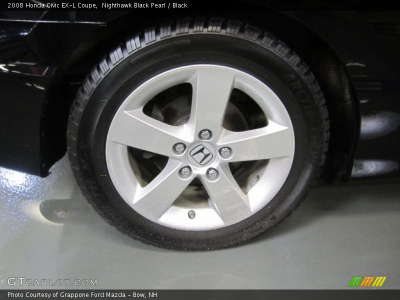 Nighthawk Black Pearl / Black 2008 Honda Civic EX-L Coupe