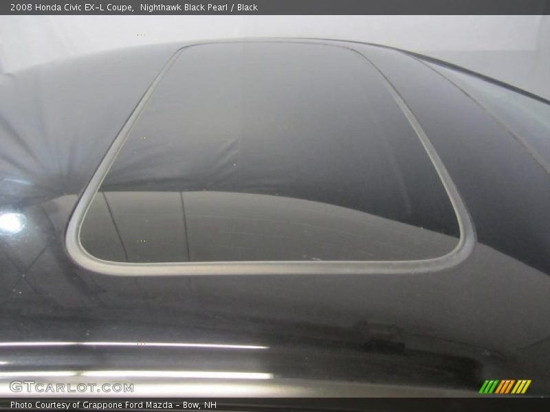 Nighthawk Black Pearl / Black 2008 Honda Civic EX-L Coupe