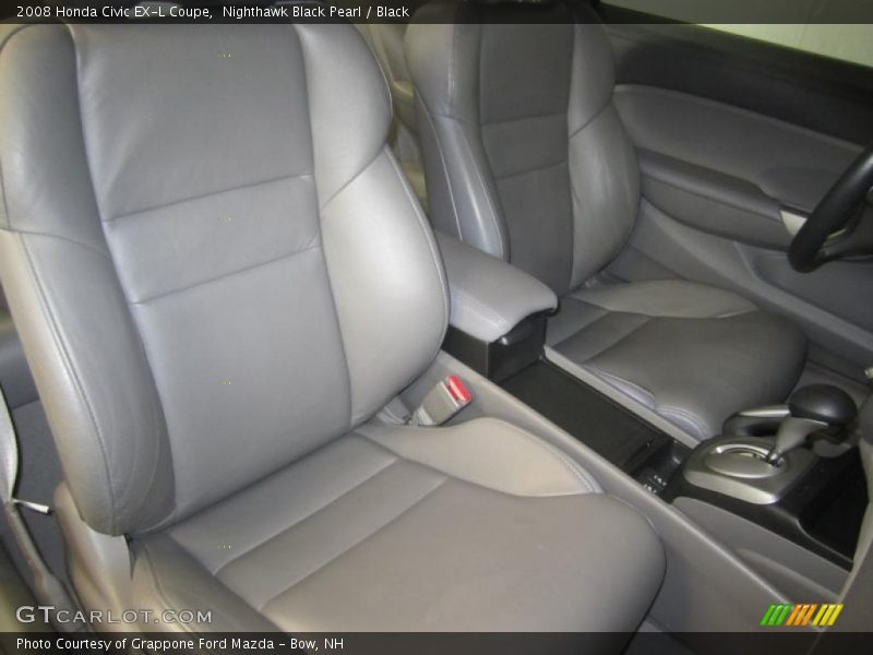 Nighthawk Black Pearl / Black 2008 Honda Civic EX-L Coupe