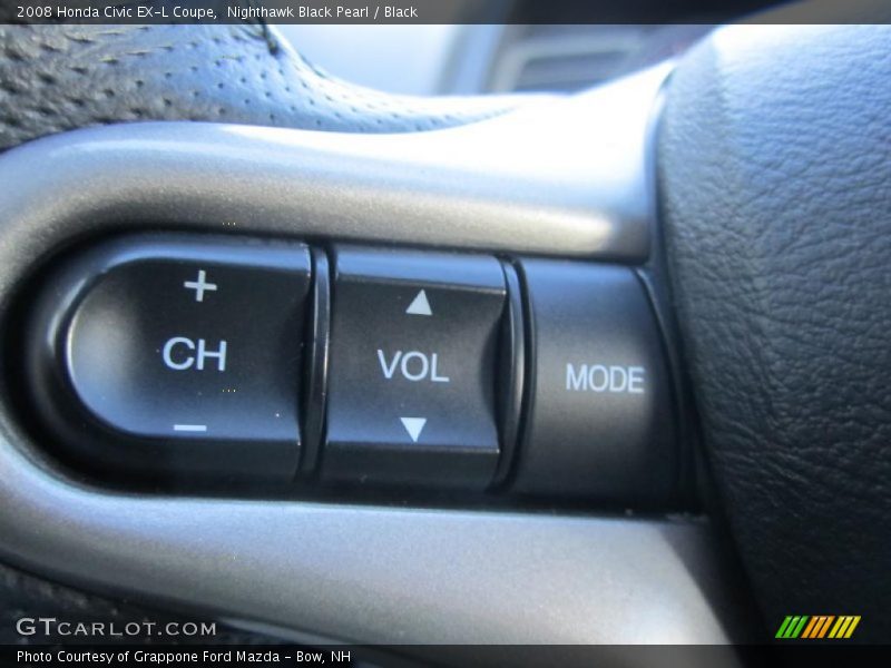 Nighthawk Black Pearl / Black 2008 Honda Civic EX-L Coupe