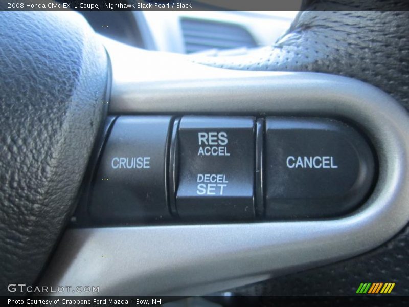 Nighthawk Black Pearl / Black 2008 Honda Civic EX-L Coupe