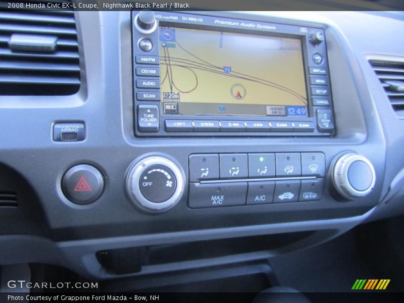 Nighthawk Black Pearl / Black 2008 Honda Civic EX-L Coupe