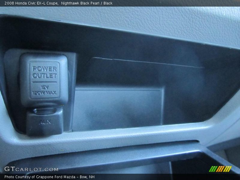 Nighthawk Black Pearl / Black 2008 Honda Civic EX-L Coupe