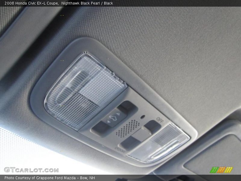 Nighthawk Black Pearl / Black 2008 Honda Civic EX-L Coupe