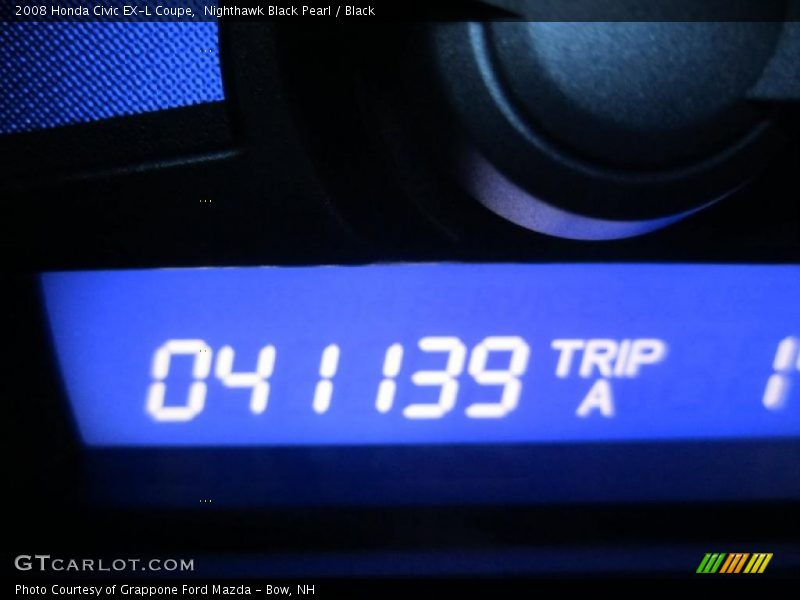 Nighthawk Black Pearl / Black 2008 Honda Civic EX-L Coupe