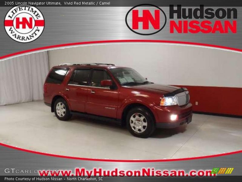 Vivid Red Metallic / Camel 2005 Lincoln Navigator Ultimate