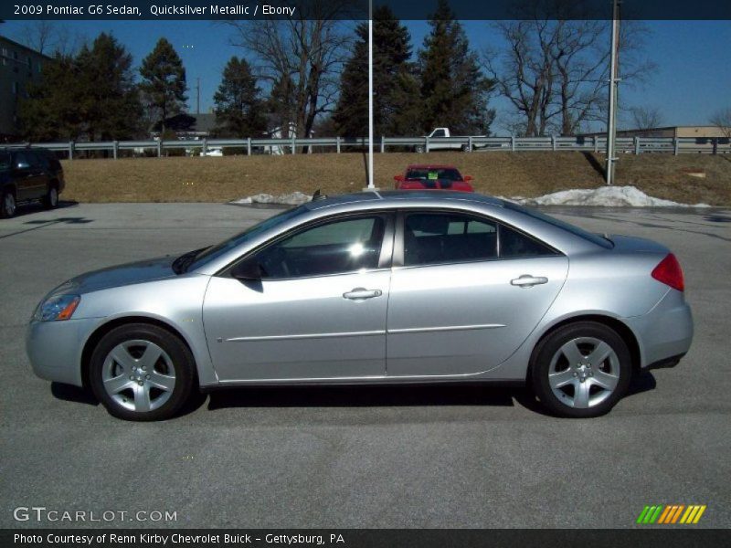 Quicksilver Metallic / Ebony 2009 Pontiac G6 Sedan