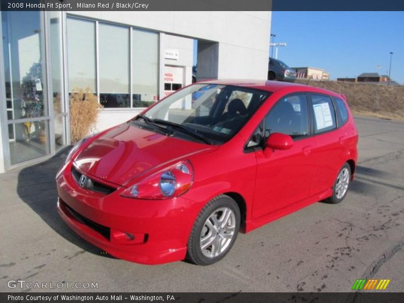 Milano Red / Black/Grey 2008 Honda Fit Sport