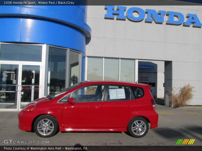 Milano Red / Black/Grey 2008 Honda Fit Sport