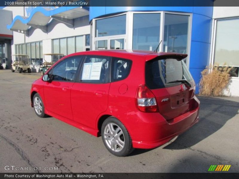 Milano Red / Black/Grey 2008 Honda Fit Sport