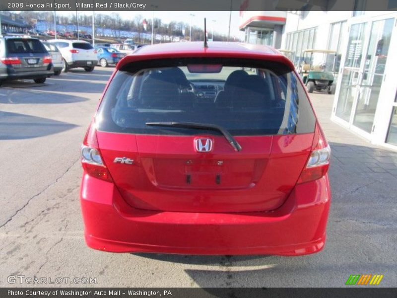 Milano Red / Black/Grey 2008 Honda Fit Sport