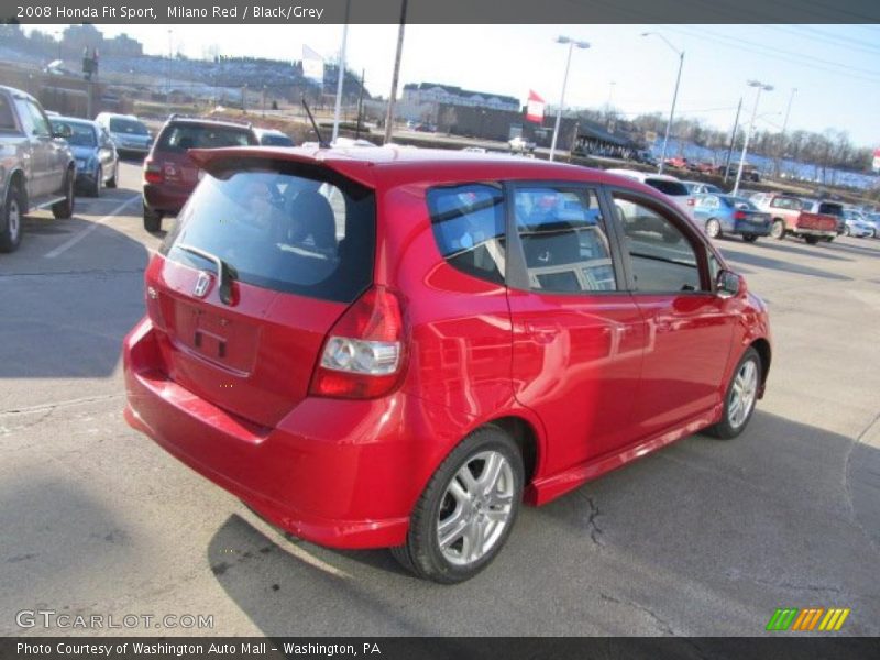 Milano Red / Black/Grey 2008 Honda Fit Sport
