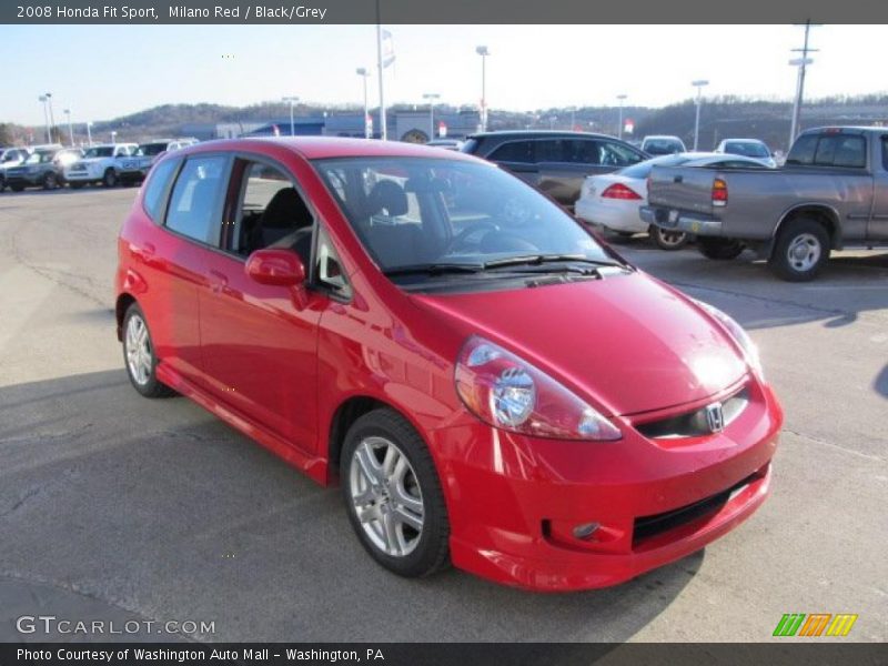 Milano Red / Black/Grey 2008 Honda Fit Sport