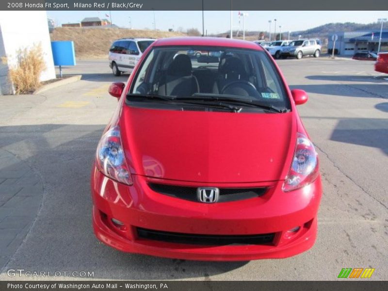 Milano Red / Black/Grey 2008 Honda Fit Sport