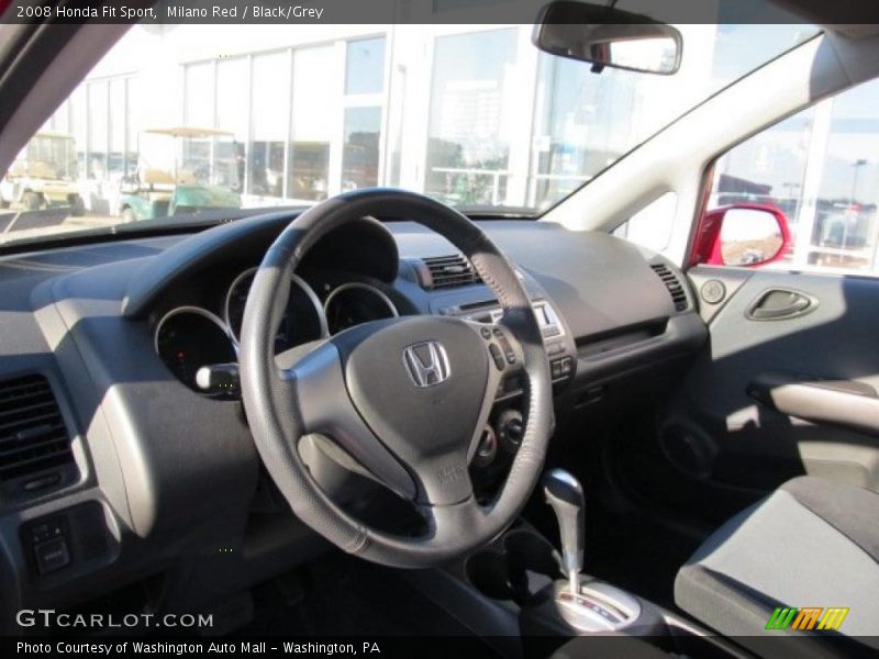 Milano Red / Black/Grey 2008 Honda Fit Sport