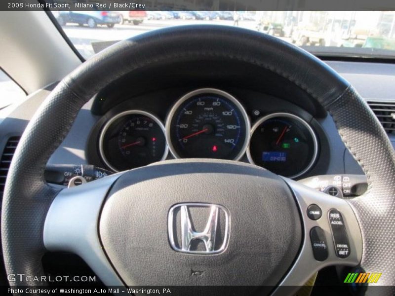 Milano Red / Black/Grey 2008 Honda Fit Sport