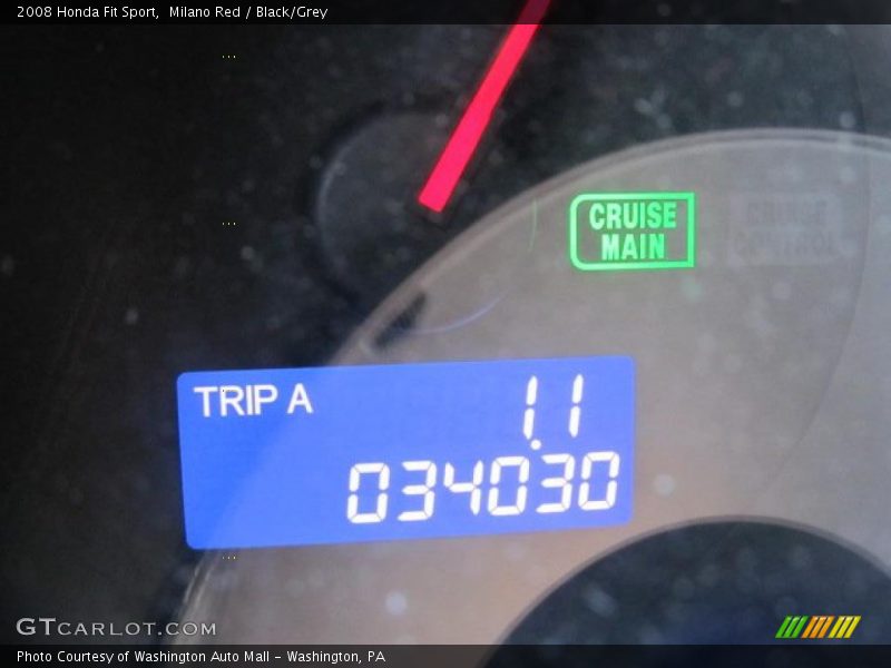 Milano Red / Black/Grey 2008 Honda Fit Sport