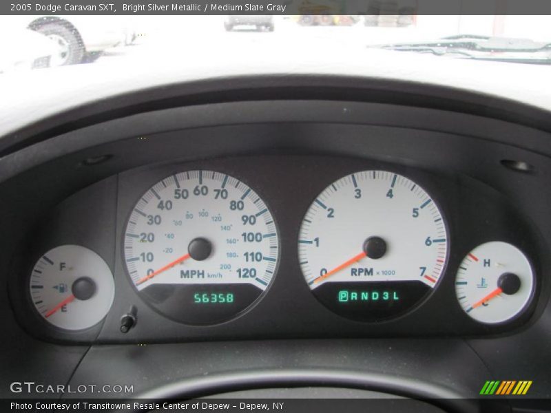 Bright Silver Metallic / Medium Slate Gray 2005 Dodge Caravan SXT
