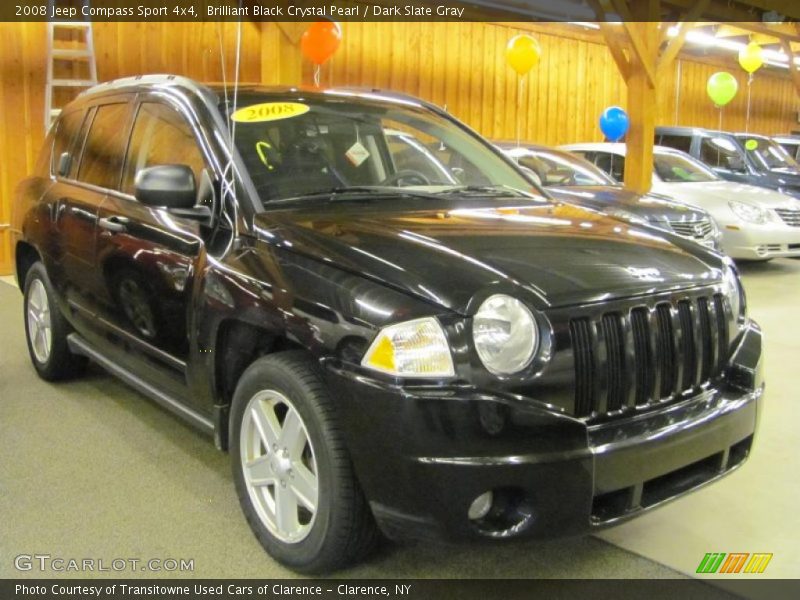 Brilliant Black Crystal Pearl / Dark Slate Gray 2008 Jeep Compass Sport 4x4