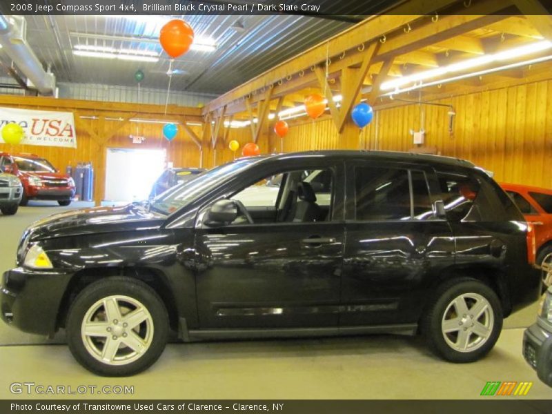 Brilliant Black Crystal Pearl / Dark Slate Gray 2008 Jeep Compass Sport 4x4