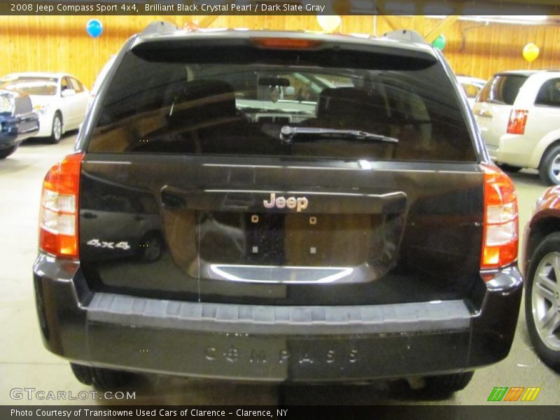 Brilliant Black Crystal Pearl / Dark Slate Gray 2008 Jeep Compass Sport 4x4