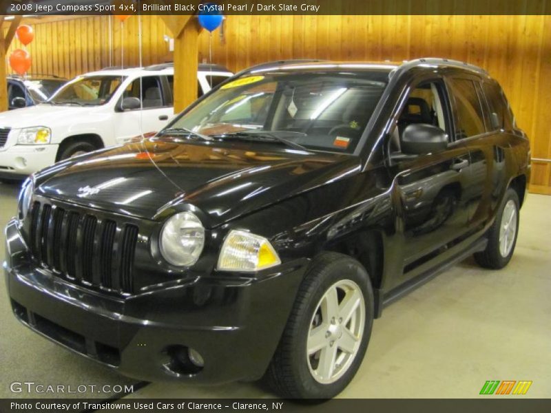 Brilliant Black Crystal Pearl / Dark Slate Gray 2008 Jeep Compass Sport 4x4