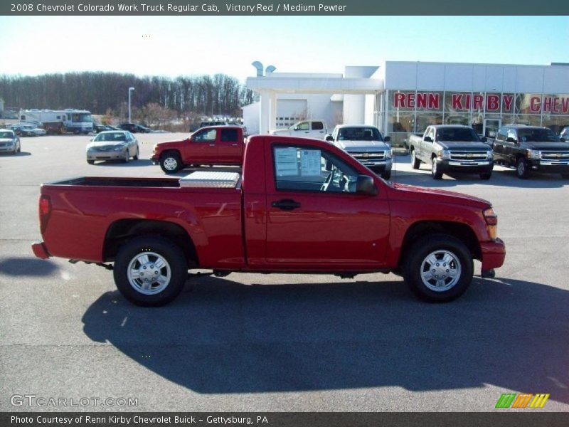 Victory Red / Medium Pewter 2008 Chevrolet Colorado Work Truck Regular Cab