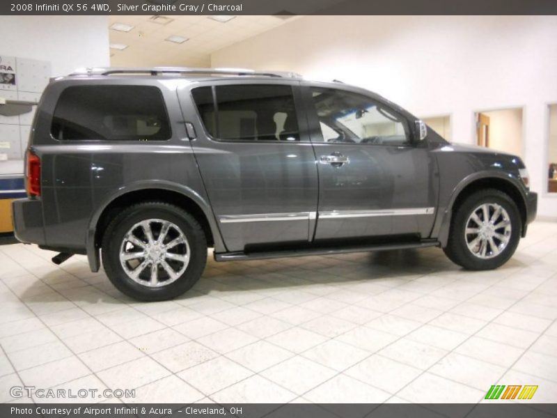 Silver Graphite Gray / Charcoal 2008 Infiniti QX 56 4WD