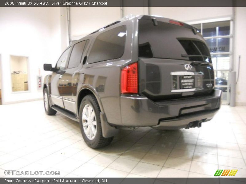 Silver Graphite Gray / Charcoal 2008 Infiniti QX 56 4WD