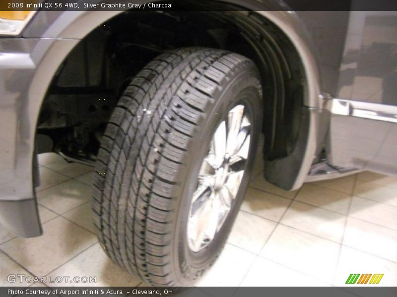Silver Graphite Gray / Charcoal 2008 Infiniti QX 56 4WD
