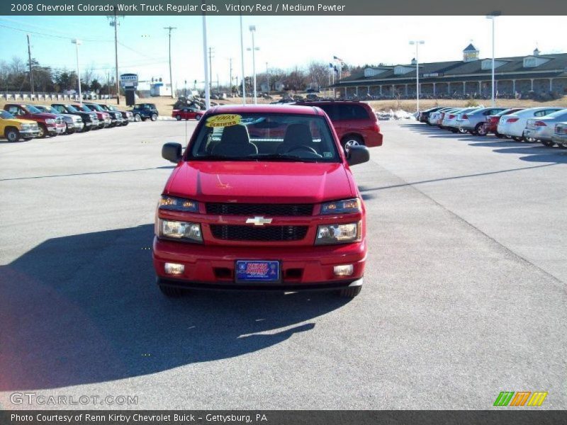Victory Red / Medium Pewter 2008 Chevrolet Colorado Work Truck Regular Cab