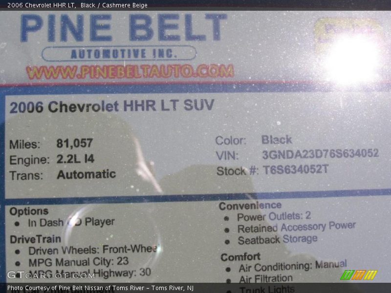Black / Cashmere Beige 2006 Chevrolet HHR LT