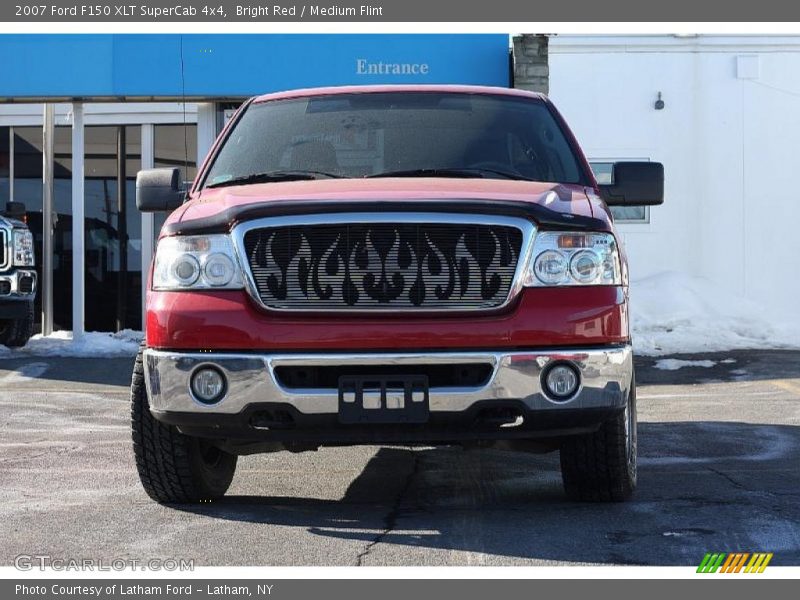 Bright Red / Medium Flint 2007 Ford F150 XLT SuperCab 4x4