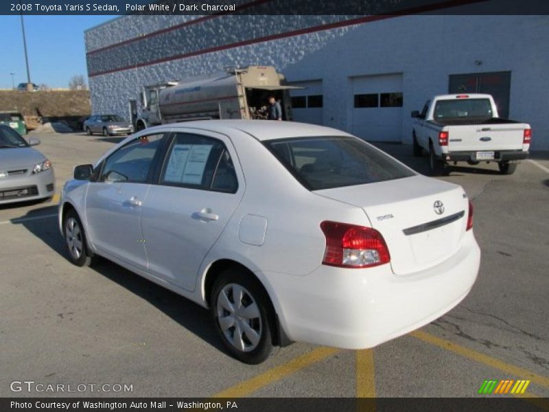 Polar White / Dark Charcoal 2008 Toyota Yaris S Sedan