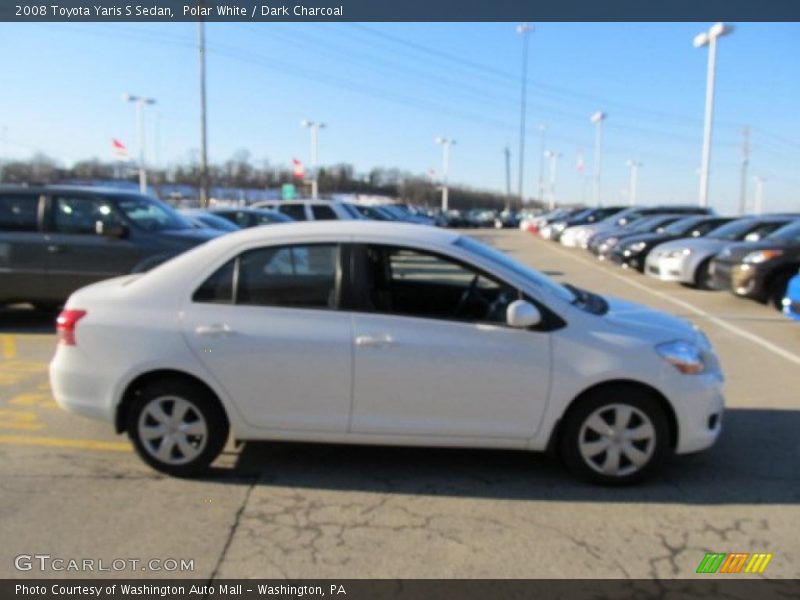 Polar White / Dark Charcoal 2008 Toyota Yaris S Sedan