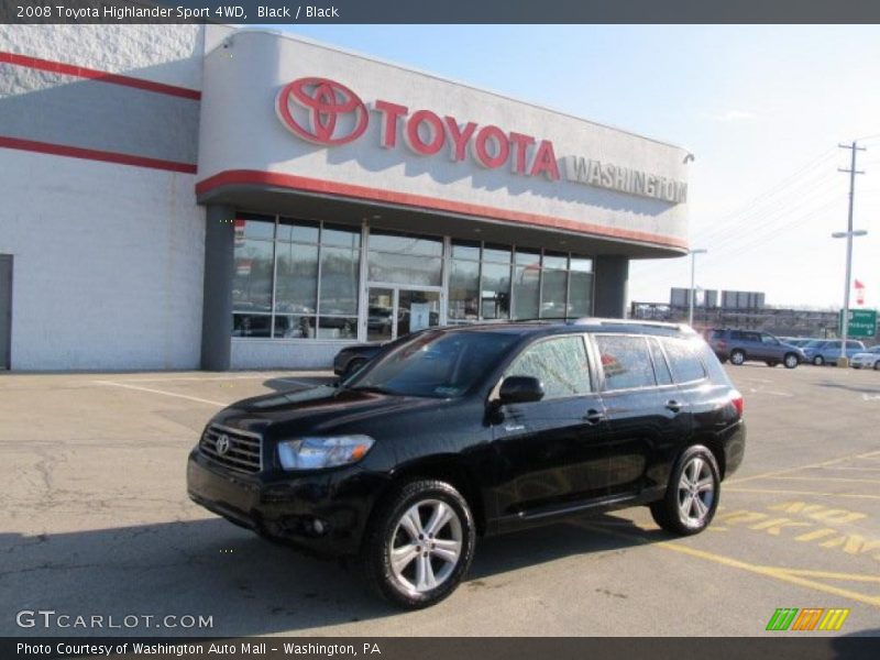 Black / Black 2008 Toyota Highlander Sport 4WD