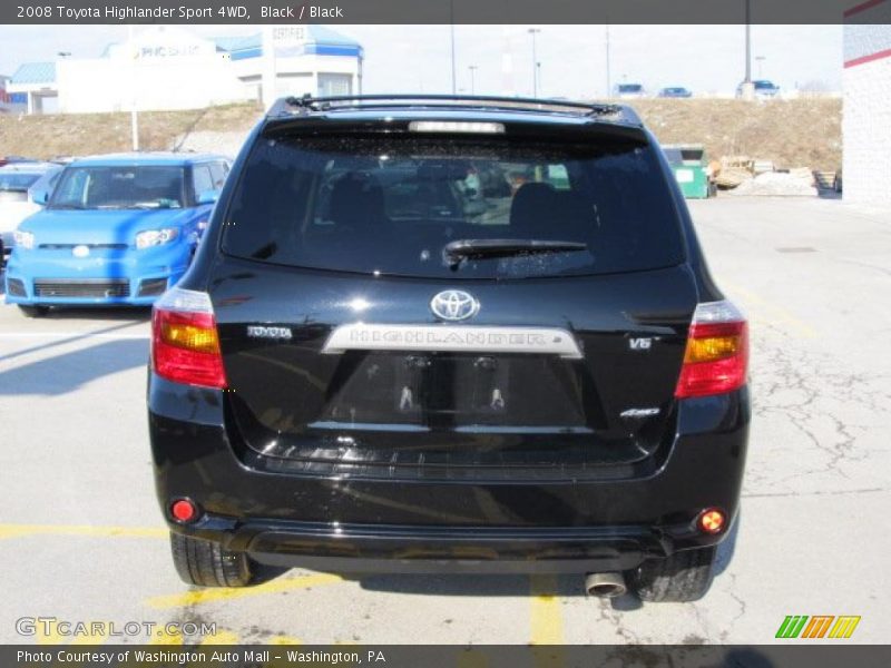 Black / Black 2008 Toyota Highlander Sport 4WD